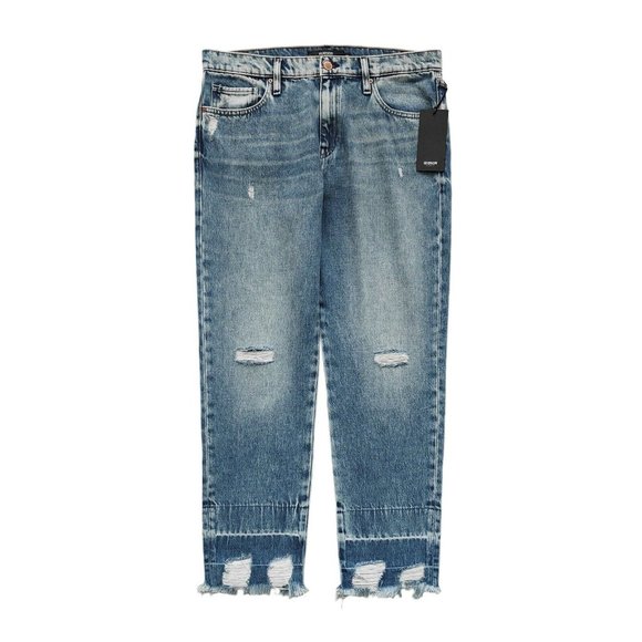 New HUDSON Jessi Relaxed Crop Boyfriend Jeans 32 Overshadow Blue - Picture 3 of 9